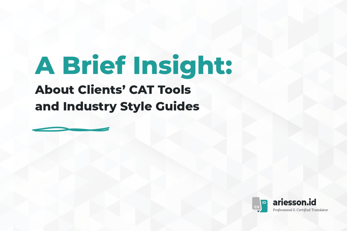 A Brief Insight About Clients' CAT Tools and Industry Style Guides